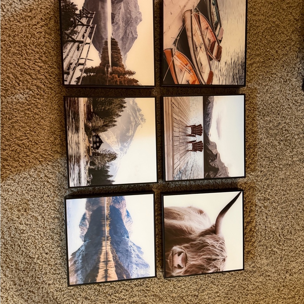 Hobby Lobby Scenic Wilderness Wall Art Set - Brown and Cream